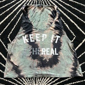Keep it Ethereal Crop Tank Top Medium Tie Dye